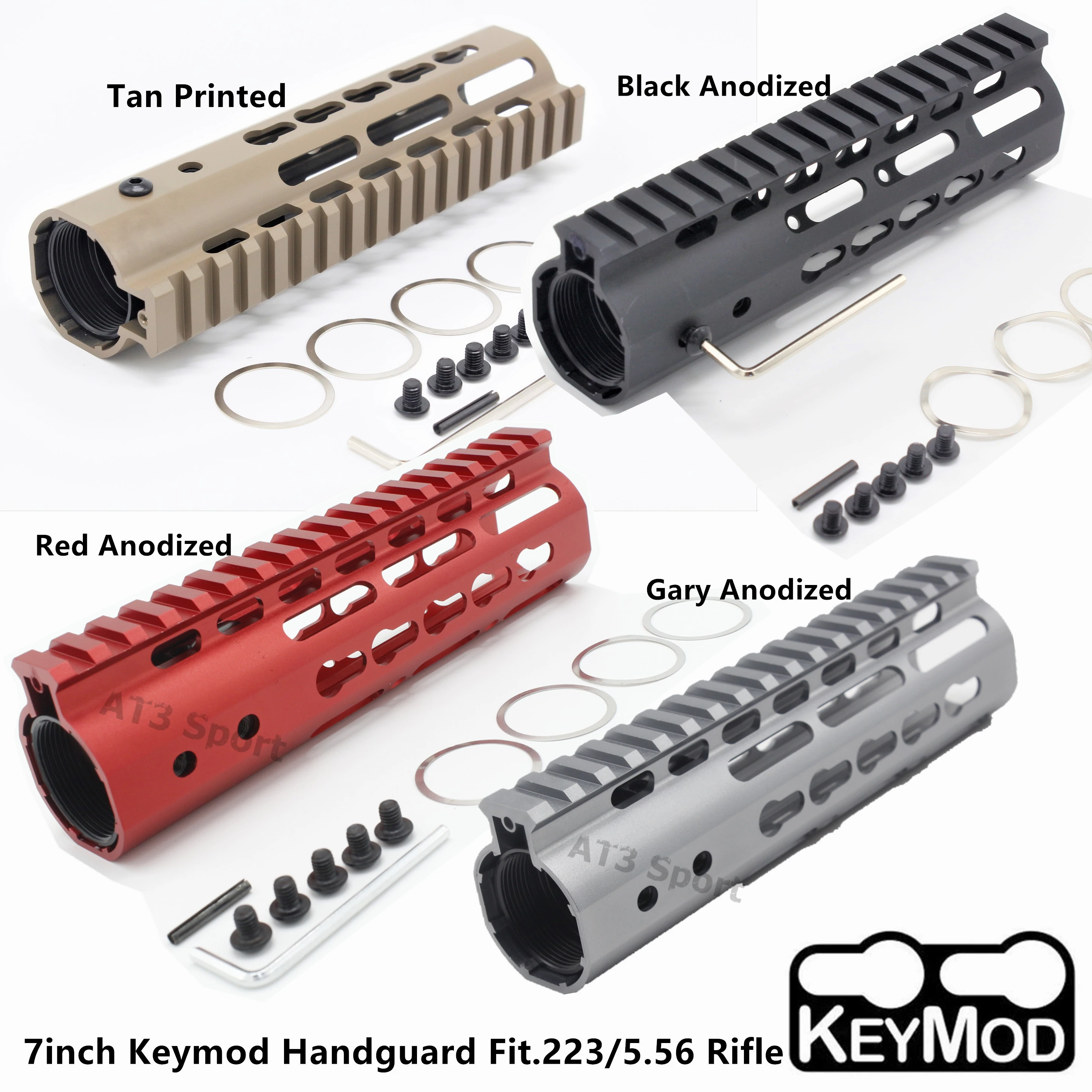 Черный/Тан/красный/серый " дюймов AR-15 поплавок Keymod Handguard Пикатинни для охоты тактический прицел крепление системы