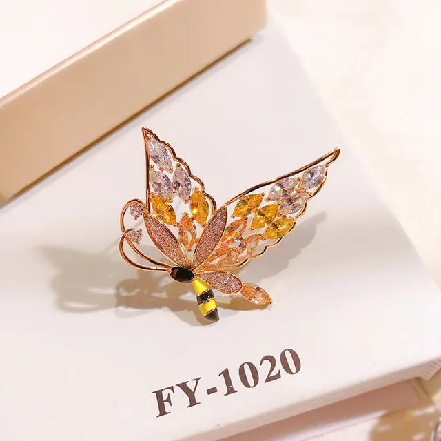 Luxury AAA Zircon Rose Sunflower Dandelion Brooches Pins Jewelry Rhinestone Cubic Zirconias Brooch for Women Wedding Bouquet Pin 16