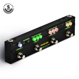 Sonicake Multi Guitar Effects Pedal Rock Stage 4 in 1 Effects Guitar Pedal With Model Chorus Distortion Delay Reverb QCE-10
