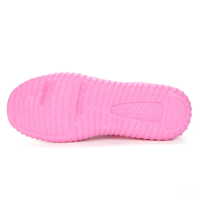 Женские кроссовки для бега легкие сетчатые черного и розового цвета прогулок