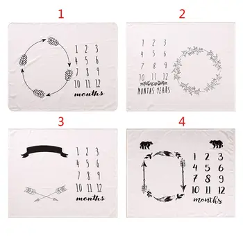 

Baby Milestone Blanket Newborn Photo Background Cloth Infants Photography Props 23GD