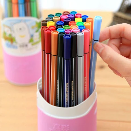 

Свежий гладки в бутылках с рисунком из мультфильма Аниме crayon мыть водой водные цветные карандаши для детей многоцветная ручка 18 шт