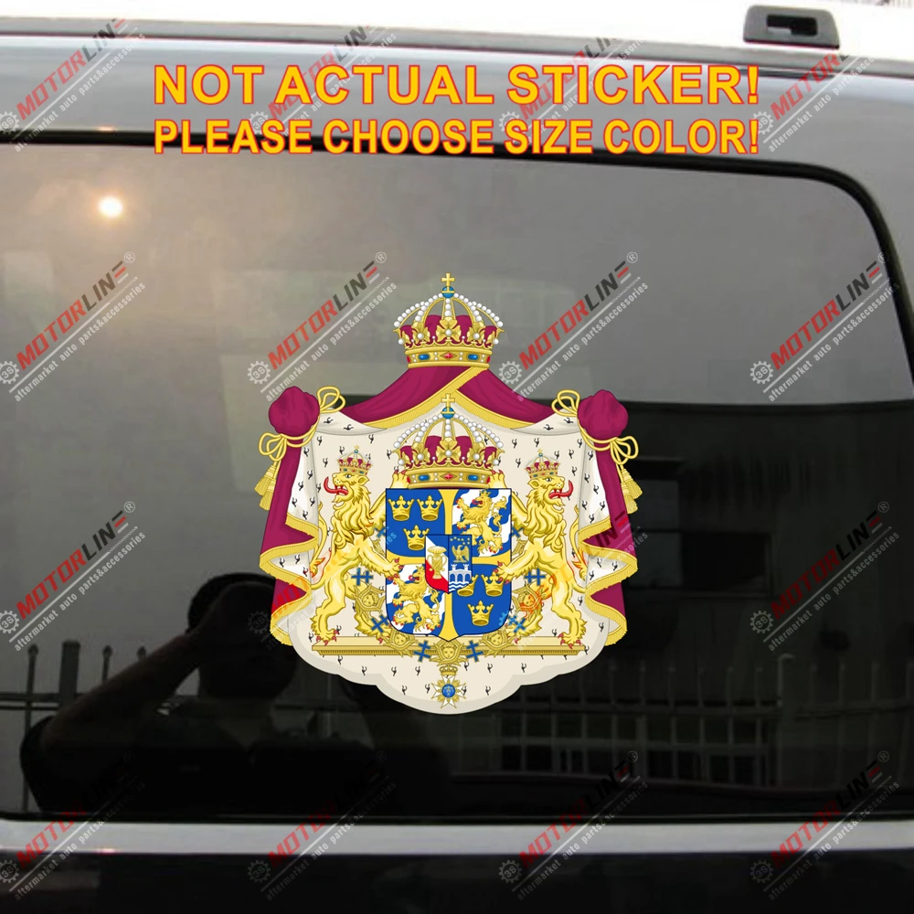 Герб Швеции шведская наклейка автомобильный виниловый светоотражающий