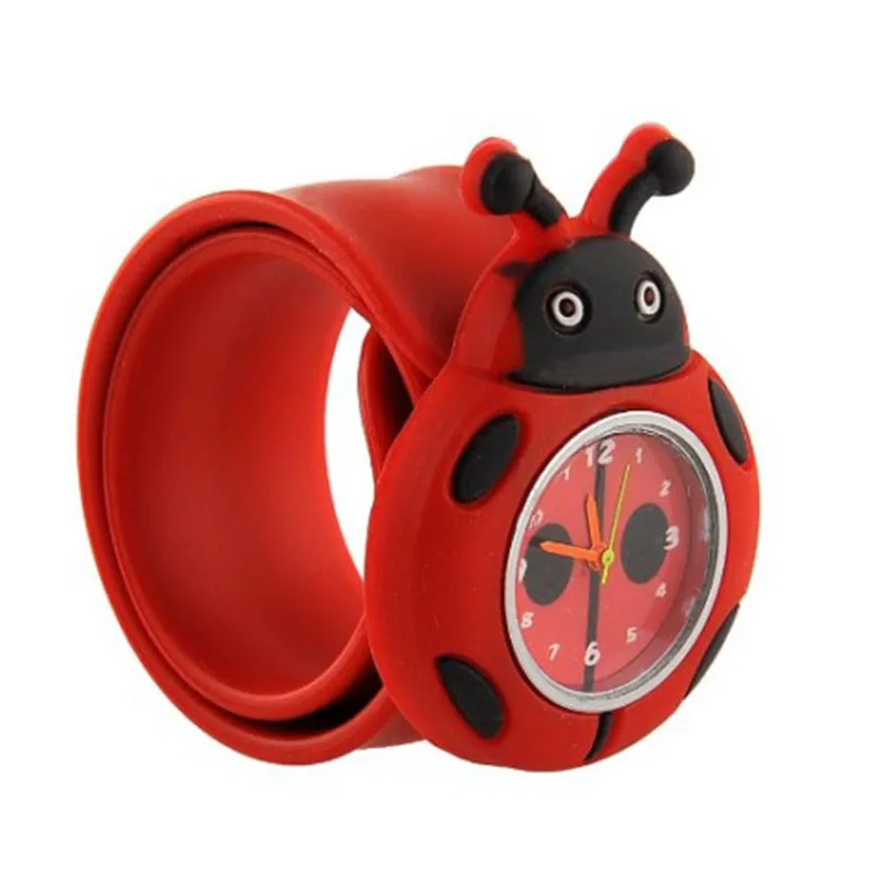 Горячая Распродажа модные красочные Мультяшные детские часы детский подарок студенческие силиконовые водонепроницаемые кварцевые наручные часы - Цвет: Ladybug