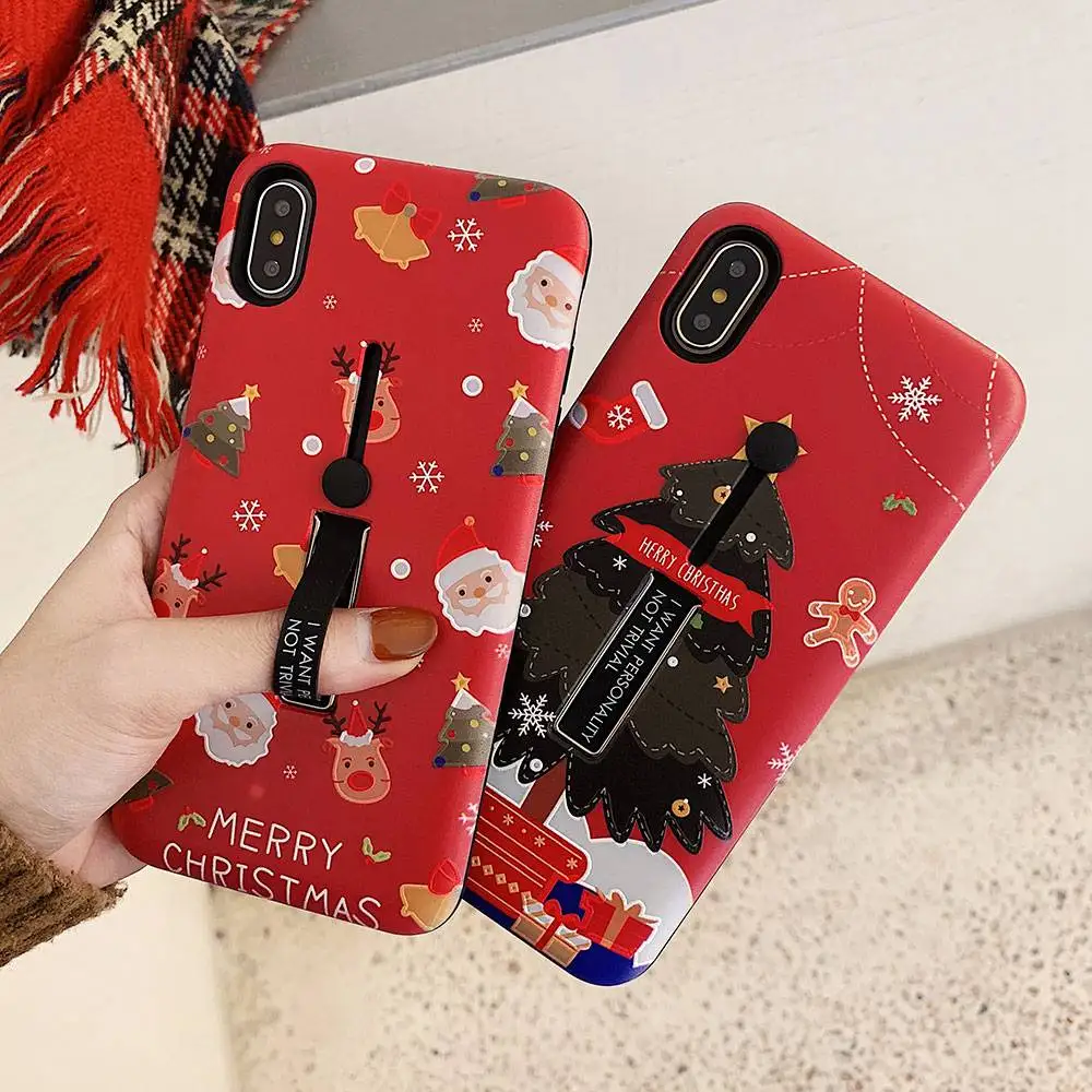 Веселый Чехол для телефона с рождественским рисунком iPhone 7 XR X XS MAX 8 Plus чехол