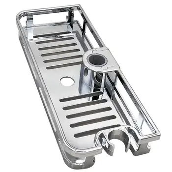 

Bathroom Tray Holder Storage Rack Anti Bacteria Organizer Rectangle Lifting Bar No Drilling Shower Removable Lifting Rack