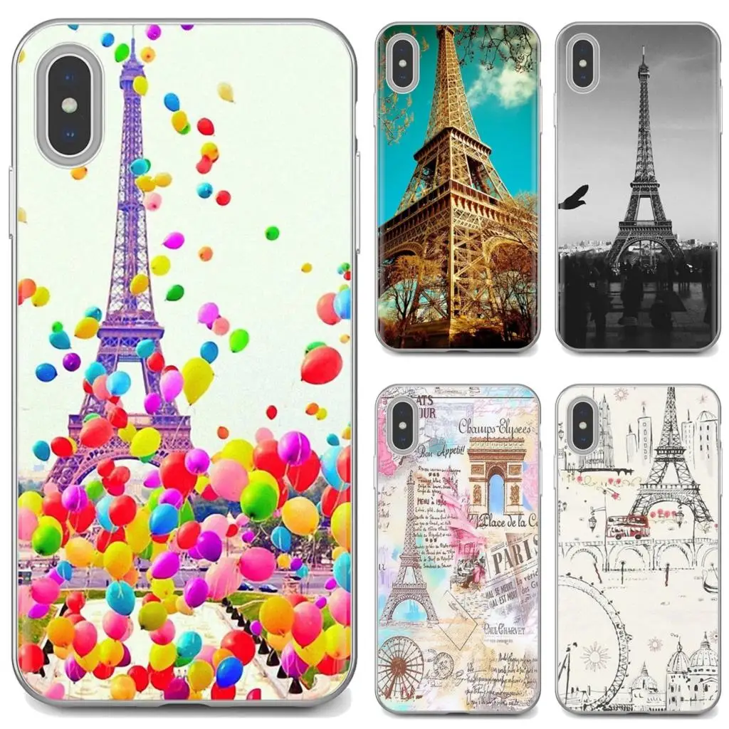 Для iPhone iPod Touch 11 12 Pro 4 4S 5 5S SE 5C 6 6S 7 8 X XR XS Plus Max 2020 воздушные шары на Париж Эйфелева