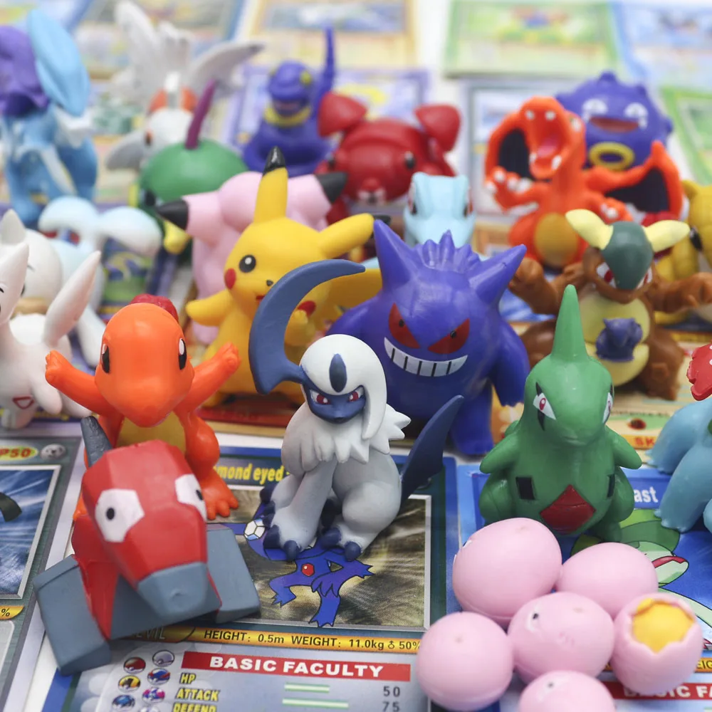 Takara Tomy Pokemon куклы с картами Коллекция игрушек для детей битва торговля фигурка карточная игра золотые карты фигурки