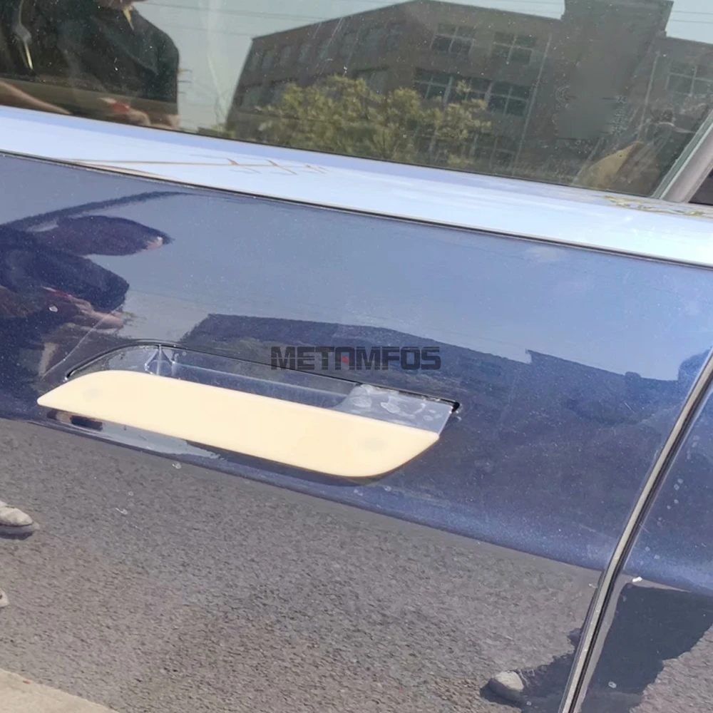 Для Tesla модель S углеродное волокно Дверная ручка Крышка молдинг отделка защита внешние аксессуары для автомобиля Стайлинг