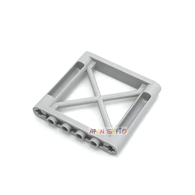 5pcs DIY Building Blocks Support Frame Bricks 6x6 Dots Educational Plastic Toys for Children Compatible Brands Kids Gifts 64448 Light Gray 10pcs