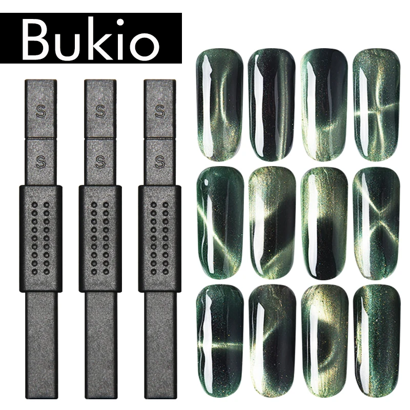 

Bukio Magnet Board Stripes Line Magnetic Stick for 5D Cat Eye Nail UV Gel Polish Designs All for Manicure and Nail Design