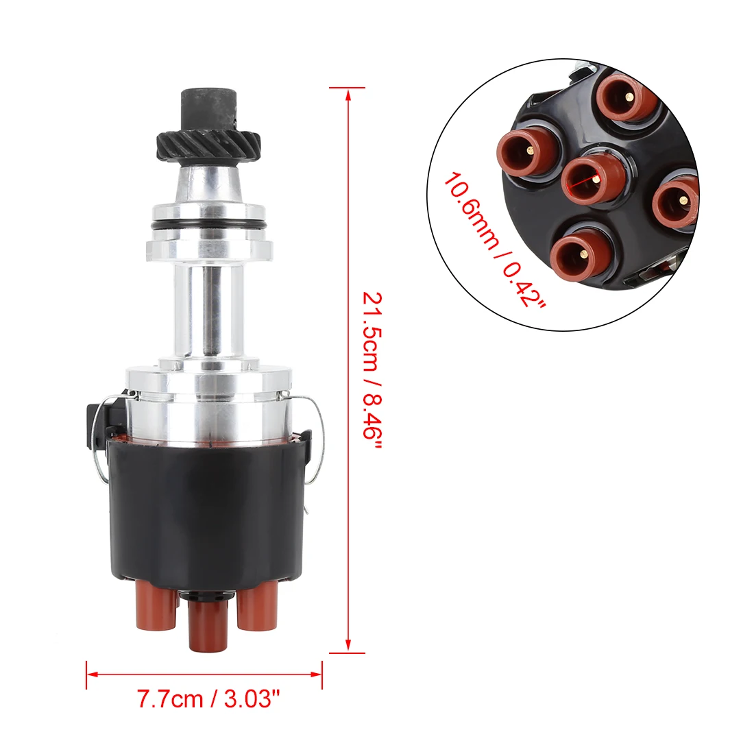 Autohaux Auto 1191100500/037905205C Ignition Distributor for VW Golf Jetta Passat Cabrio L4 2.0L 1993-1996 Car Accessories