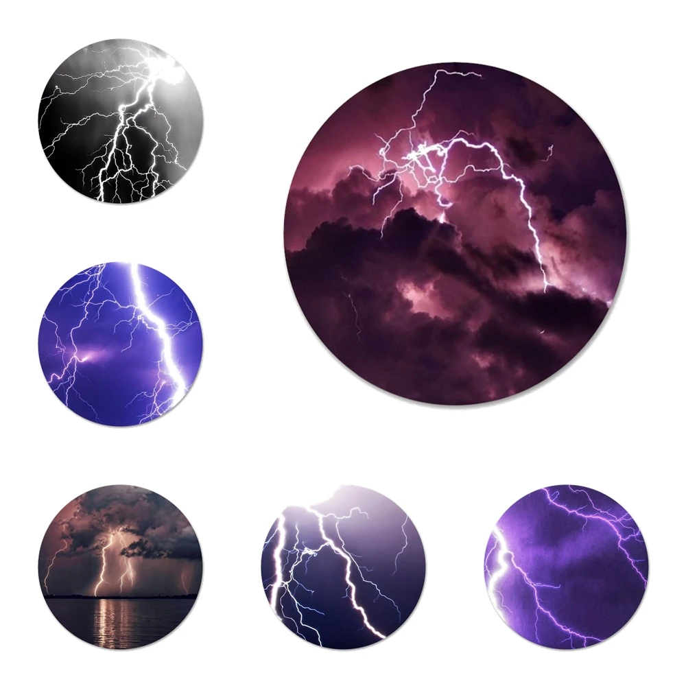 Lightning storm Badge Brooch Pin Accessories For Clothes Backpack Decoration gift | Дом и сад