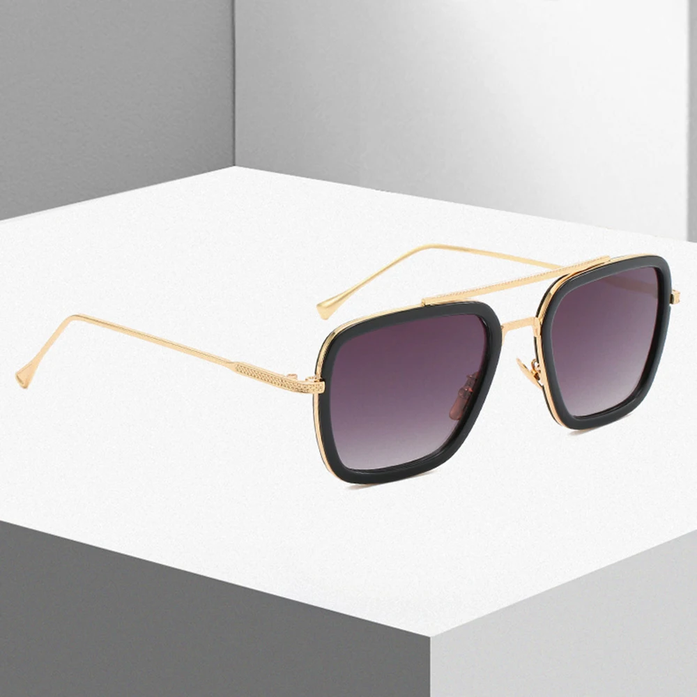 1 PC Mirror Sunglasses For Men Women Metal Design Glasses Square Punk Car Driving Sun Glasses Fashion Classic Driver Accessories