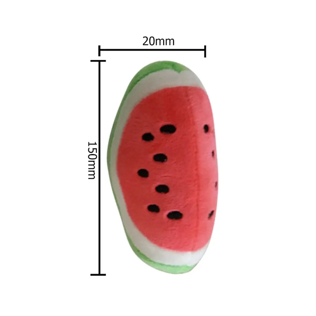 watermelon Собака жевательная игрушка для щенков скрипучий плюшевый звук Милый Овощи морковь дизайн игрушки безопасность нетоксичный прочный сжимать для домашних животных - Цвет: watermelon