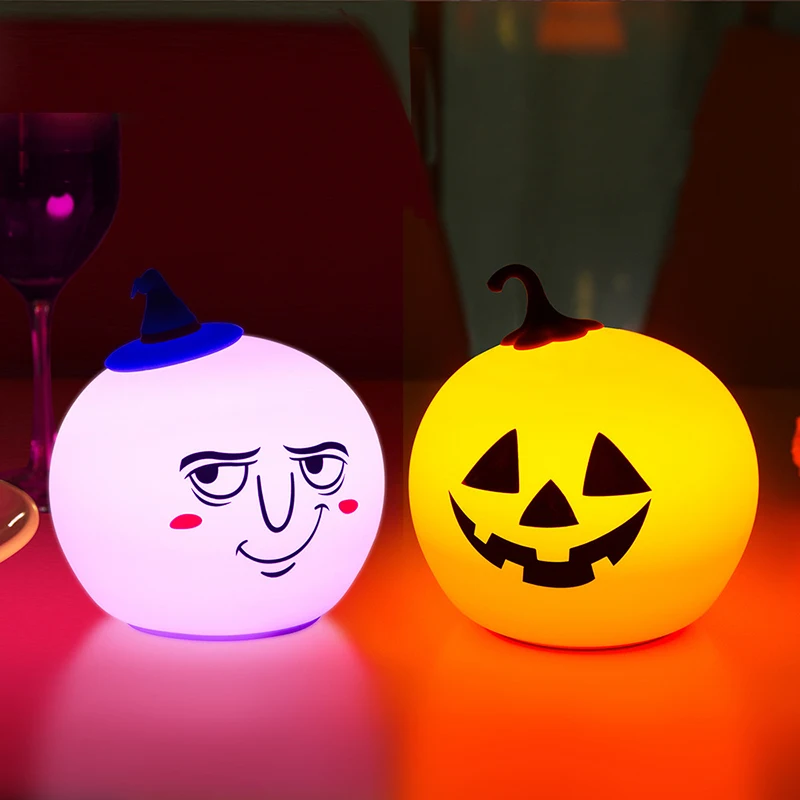 Halloween Night Light With Touch Switch Charging Light Christmas Holiday Party Decorative Table Pumpkin Lights Birthday Gifts