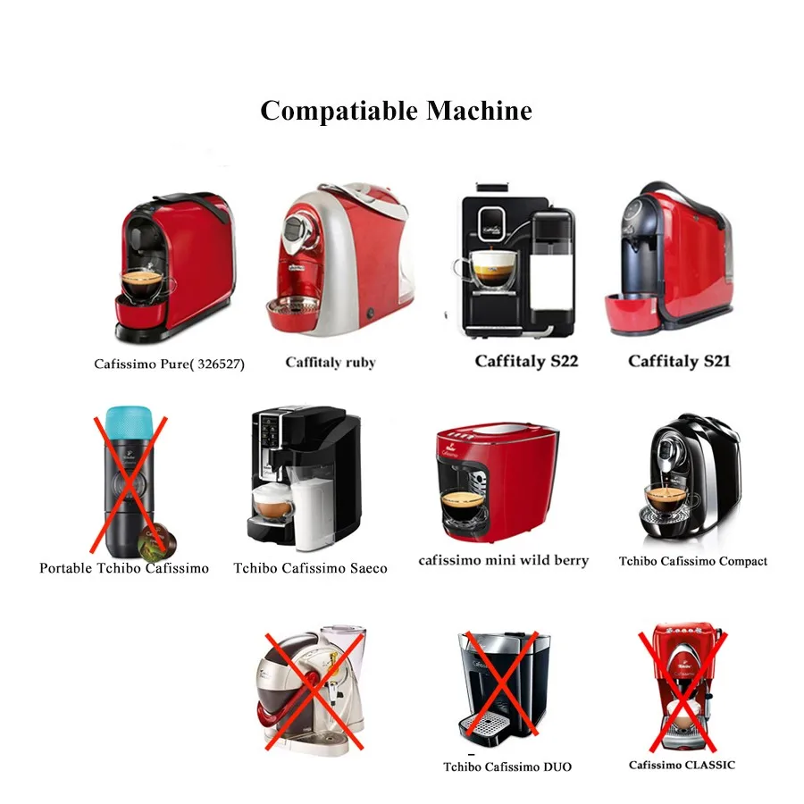 Для кофемашины Caffitaly & Tchibo Cafeteira CA кофе Mahinche многоразовые капсулы из нержавеющей