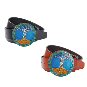 

Antique Engraved Tree of Life Belt Western Cowboys Style