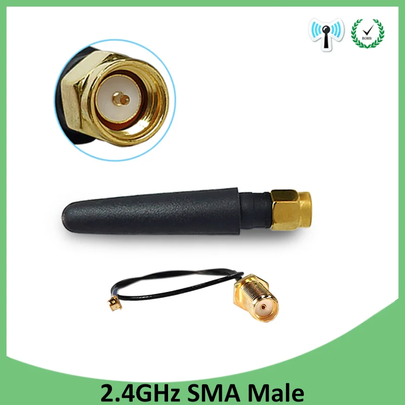 2 шт. антенна 4 ГГц wifi 5dBi SMA Штекерный разъем для маршрутизатора Wi fi + 21 см