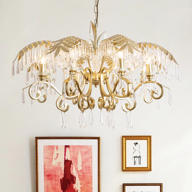 

2019 Luxury Crystal Chandelier Living Room Lamp lustres de cristal indoor Lights Crystal Pendants For Chandeliers Free shipping