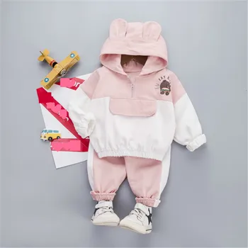 

Autumn Children Baby Boys Girl Clothes Hoodies Cartoon Sweatshirt Pants 2Pcs/sets Infant Kids Casual Clothing Toddler Tracksuits