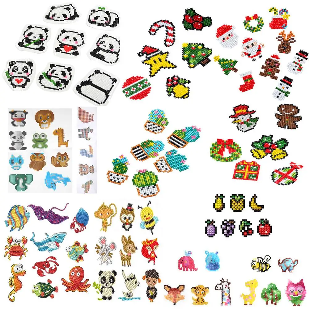 

DIY Mini-Patterns Round Diamond Sticker Diamond Embroidery Princess Diamond Painting For Children Cup Book Phone Decoration