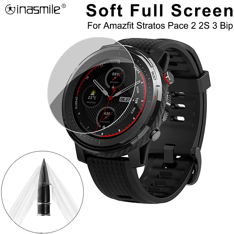 5/3/1 шт. мягкий чехол с полной Экран протектор Смарт-часы для Xiaomi Huami Amazfit Stratos 2s темп Bip Band 2 грани GTR 3 с пленочным покрытием