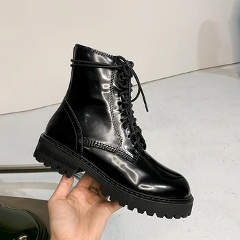 

HOT Women ankle boots Microfiber plus size 22-26.5cm length online celebrity shoes woman side zipper short black boots