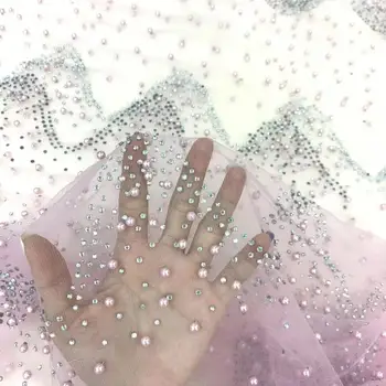 

nice looking feather embroidery tulle mesh lace fabric Cyndi-9.9505 with good quality for party dress