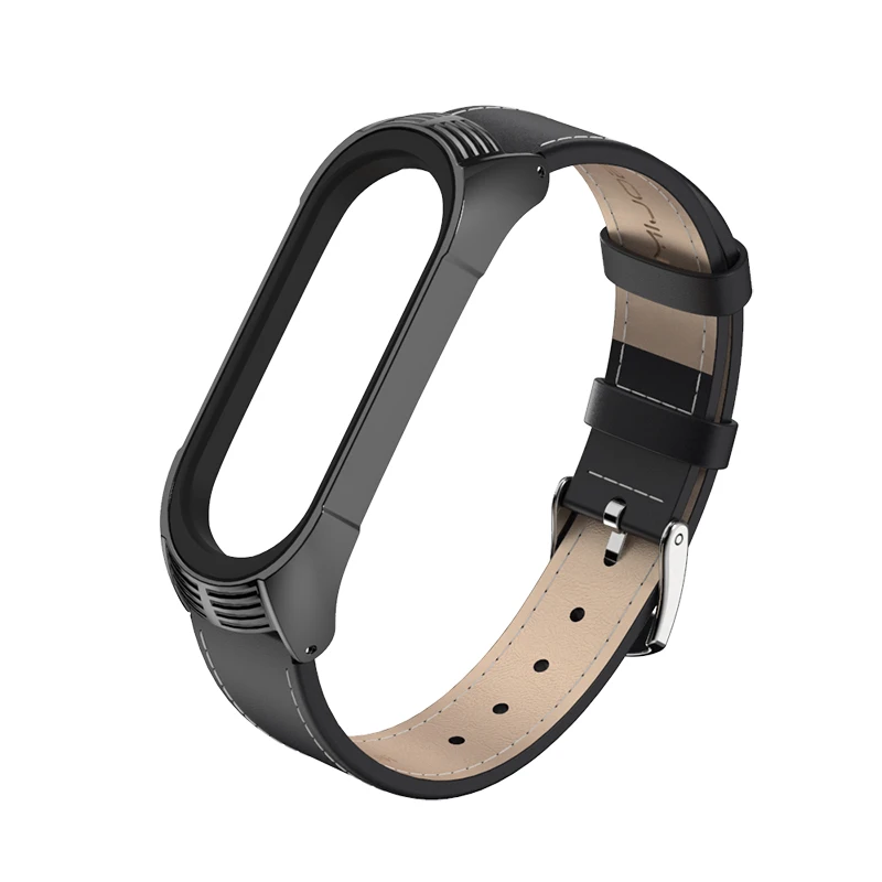Mi jobs Upgrade mi Band 4 ремешок из натуральной кожи для Xiaomi 3 браслет умные наручные часы