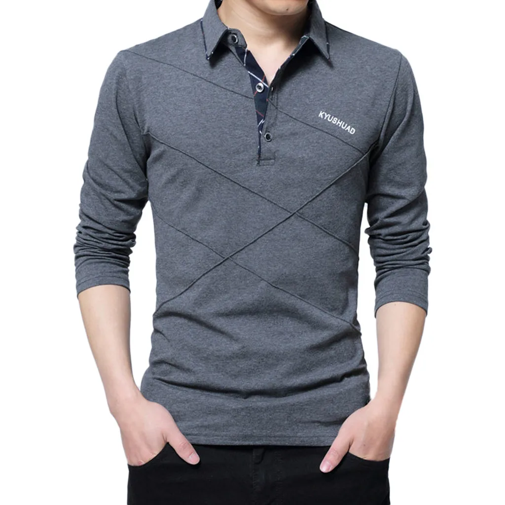 Camisa Masculina мужская Осенняя Зимняя Повседневная Базовая Модная хлопковая рубашка с длинными рукавами на пуговицах с отворотом, топы, блузки размера плюс 5XL