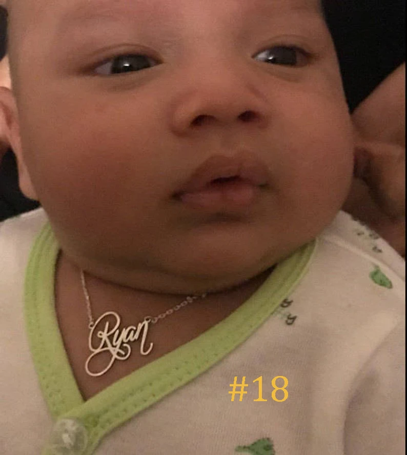 Collar personalizado de acero inoxidable para niños y mujeres, collares de nombre de bebé, placa con nombre, joyería, accesorios de oro rosa