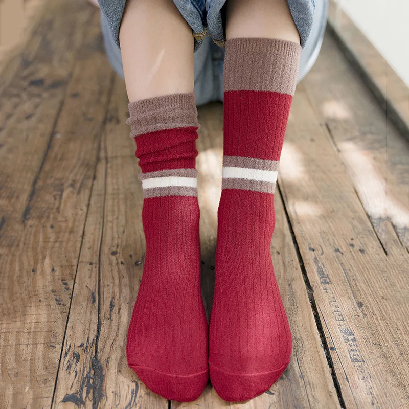 Женская обувь; сезон осень-зима с круглым вырезом горловины, платье Дамская без пятки дышащие хлопковые носки ворс Носки