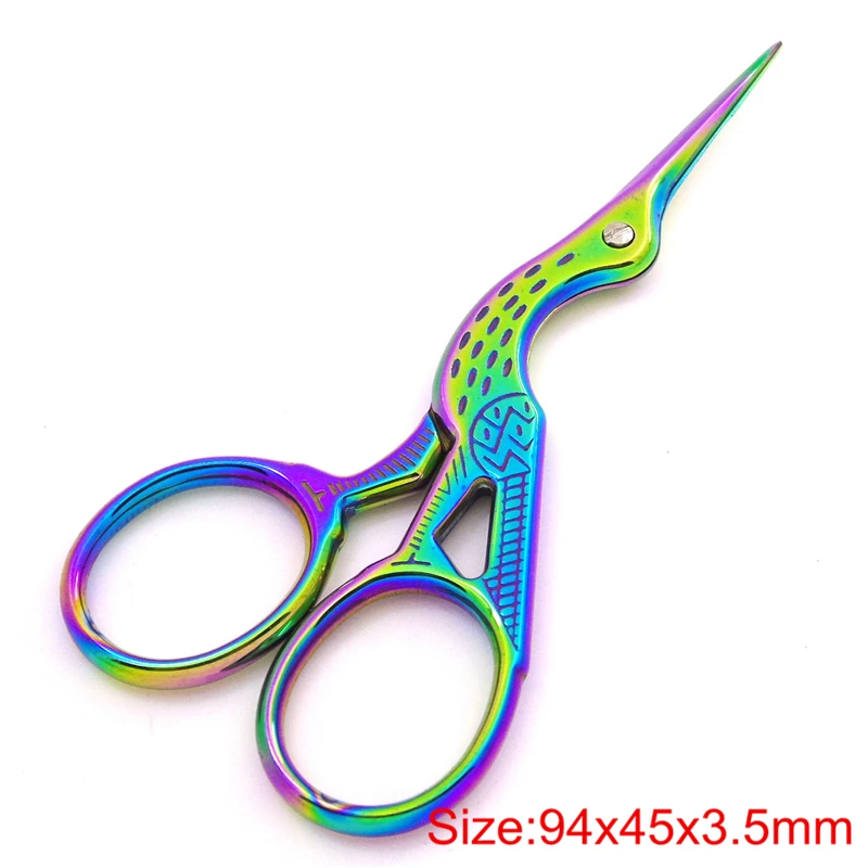 02-9.4cm Colorful Ножницы ручной вышивки ткани вышивки крестом Европейский ретро классический, винтажный, старинный Ремесло Швейные портновские ножницы швейные инструменты - Цвет: 02-9.4cm Colorful