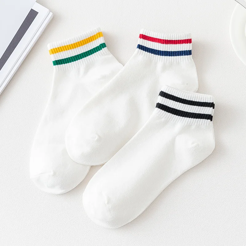 

Striped Women's Socks White Casual Short Socks Women Woman Summer Coton College Style Low Tube Ankle Socks Calcetines Mujer Sox