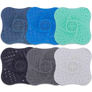

Shower Drain Hair Catcher, Bathtub Stopper Cover, TPR Sink Drain Strainer with Strong Suction Cups for Bathroom, 6Pack