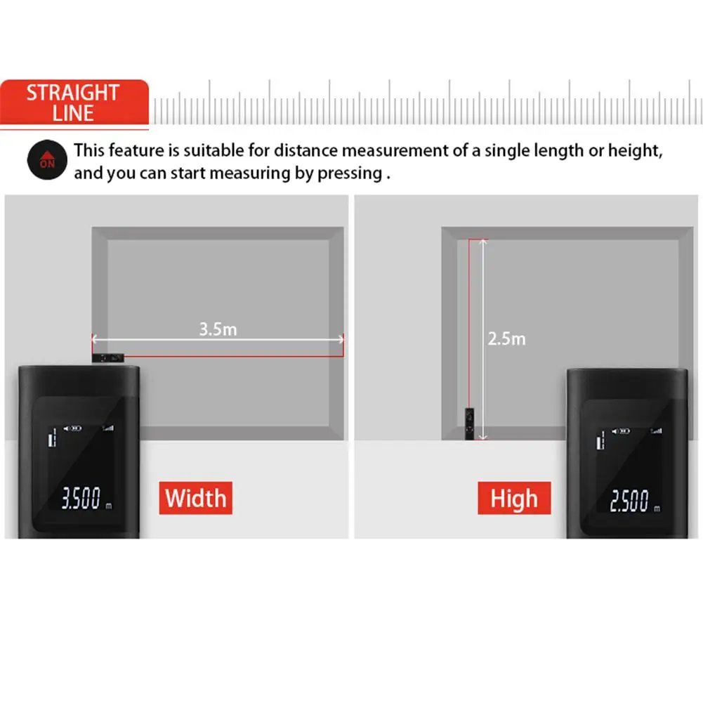 Дальномер-40 м ультра-мини usb зарядка Карманный дальномер Высокоточный измеритель расстояния инструмент для тестирования