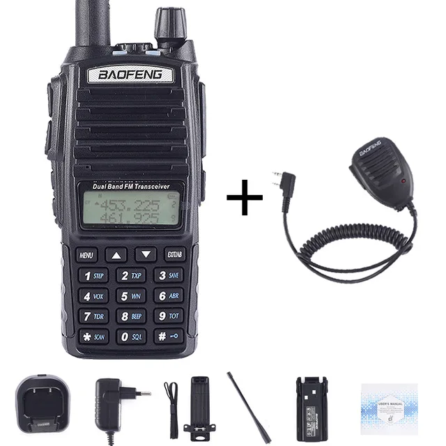 Baofeng Ture 8 Вт Высокая мощность UV-82 10 км большой дальности мощность ful портативная рация CB vhf/uhf двухстороннее радио Amador 8 Вт UV82 - Цвет: UV82-8W-Mic
