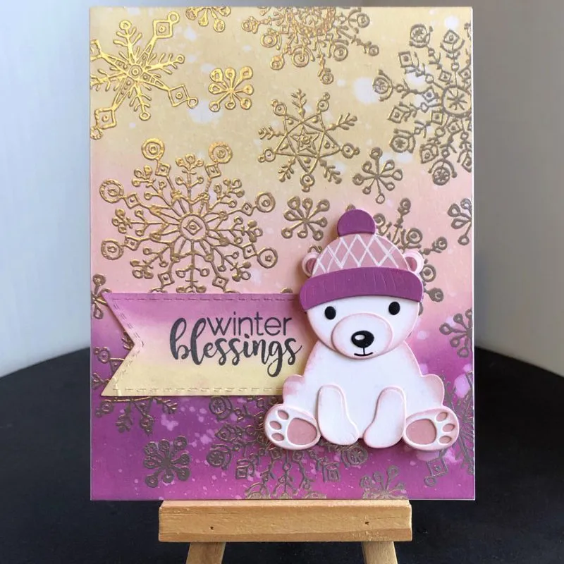 

GJCrafts Metal Cutting Dies Polar Bear Christmas DIY Scrapbooking Album Decorative Embossing DIY Card Making Paper Crafts
