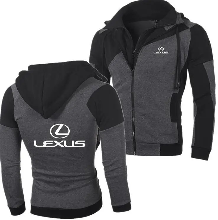 Зимняя мода Lexus Hoodie Mitsubishi мужской кардиган на молнии Mercedes F1 толстовка с капюшоном Мужские повседневные топы SuzukiCoat - Цвет: Темно-серый