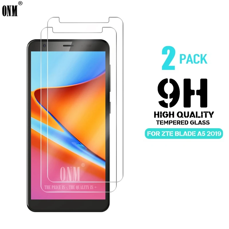 

2 pcs Tempered Glass For ZTE Blade A5 2019 Screen Protector 2.5D 9H Premium Tempered Glass For ZTE Blade A5 2019 Protective Film