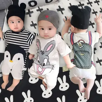 

Baby Body Rompers Summer 0-3 Months- 24 Months Cotton Baby Romper Pyjamas Newborn Creeper Short Sleeve Clpthing Infant Wear
