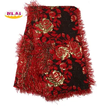

NIAI Brocade Lace African Lace Fabric 2020 High Quality Lace Material Nigerian French Lace Fabrics For Wedding Dress XY3151B-1