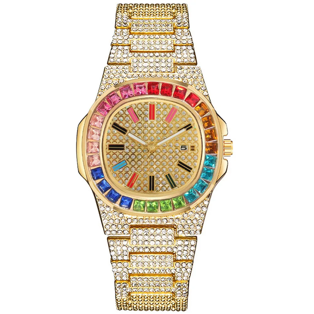 Orologio Hip Hop Da Uomo Top Brand Per Donna Luxury New Style Fashion Iced Out Orologio Da Polso Gioielli In Oro Regalo Maschile Day Date Relojes