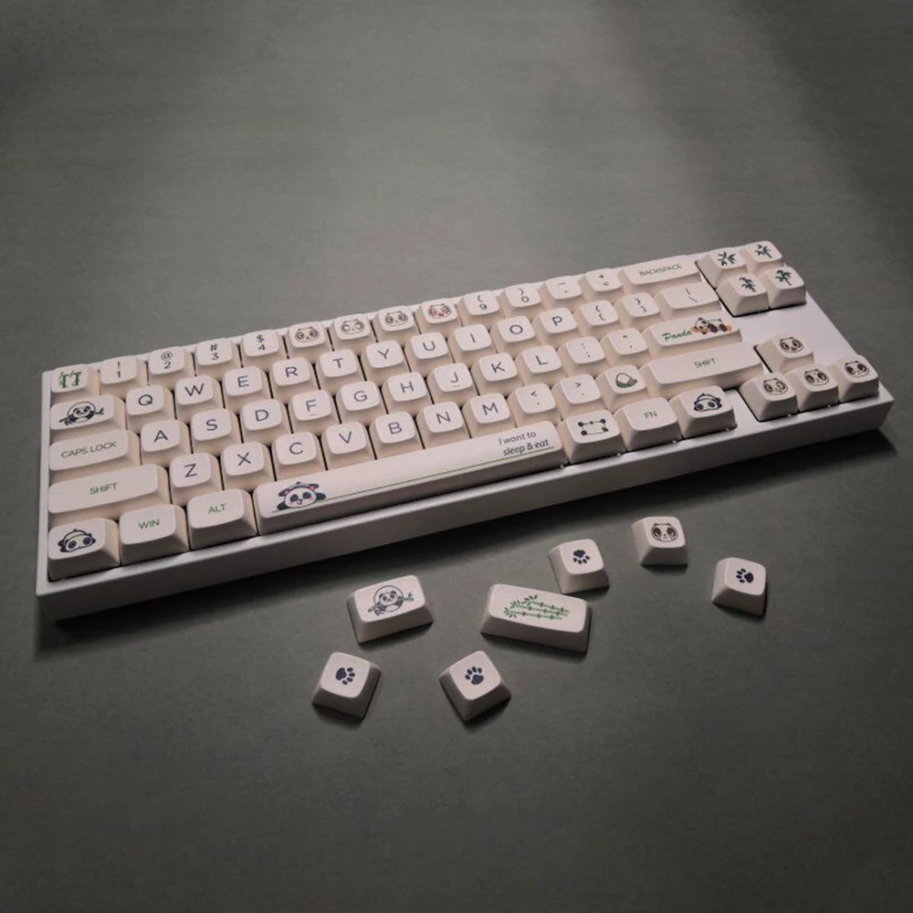 Panda тема белая Сублимация PBT Keycaps для Filco Cherry Mx Переключатель Механическая игровая