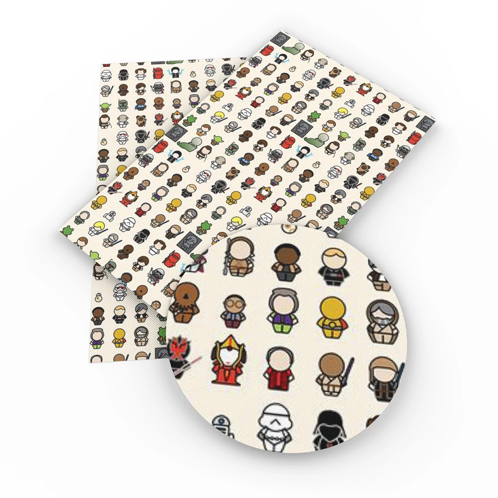 20*33cm Cartoon War Character Faux Synthetic Leather Sheet FOR BOWS EARRINGS HANDBAG HOME PARTY GIFT DECOR DIY CRAFT VINYL leather fabric vinyl fabric vinyl sewing fabric printed leather sheets