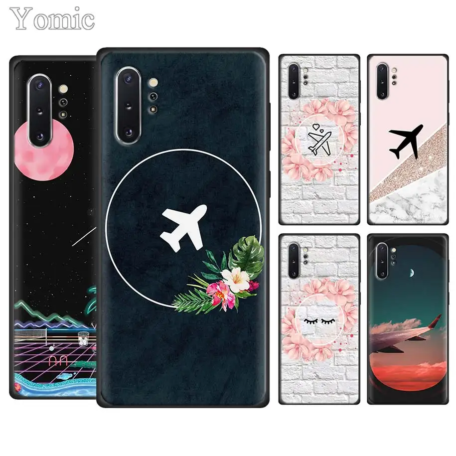 

Cartoon Air Plane Travel the World Phone Cases for Samsung Galaxy Note 10 10 Plus (5G) Note 8 9 S10e S8 S9 S10 Plus S7 Soft TPU