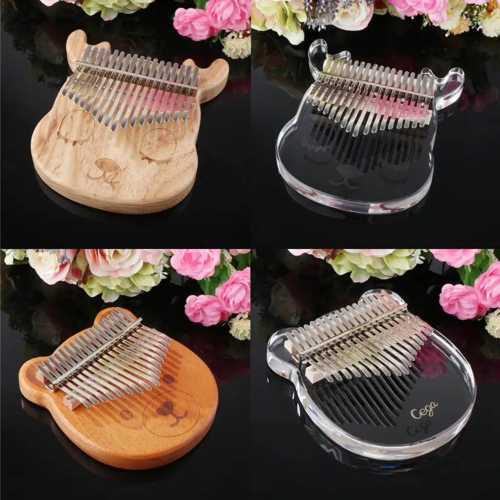 2020 New Kalimba 17 Key Thumb Piano Mahogany w/ Bag Learning Booklet Accessories Kalimba Instrument Set for Adults Music Book