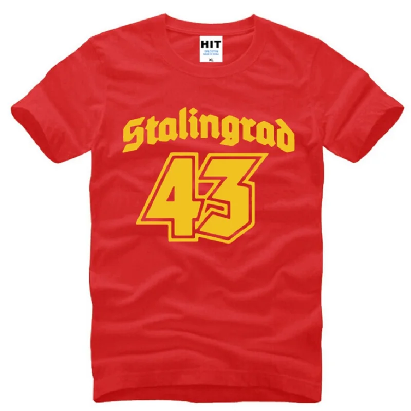 red t shirts 2 Дизайнер Stalingrad 1943 T рубашки мужские хлопковые с коротким рукавом Второй мировой войны мемори мужские футболки модные памятные топы футболки - Цвет: red t shirts 2
