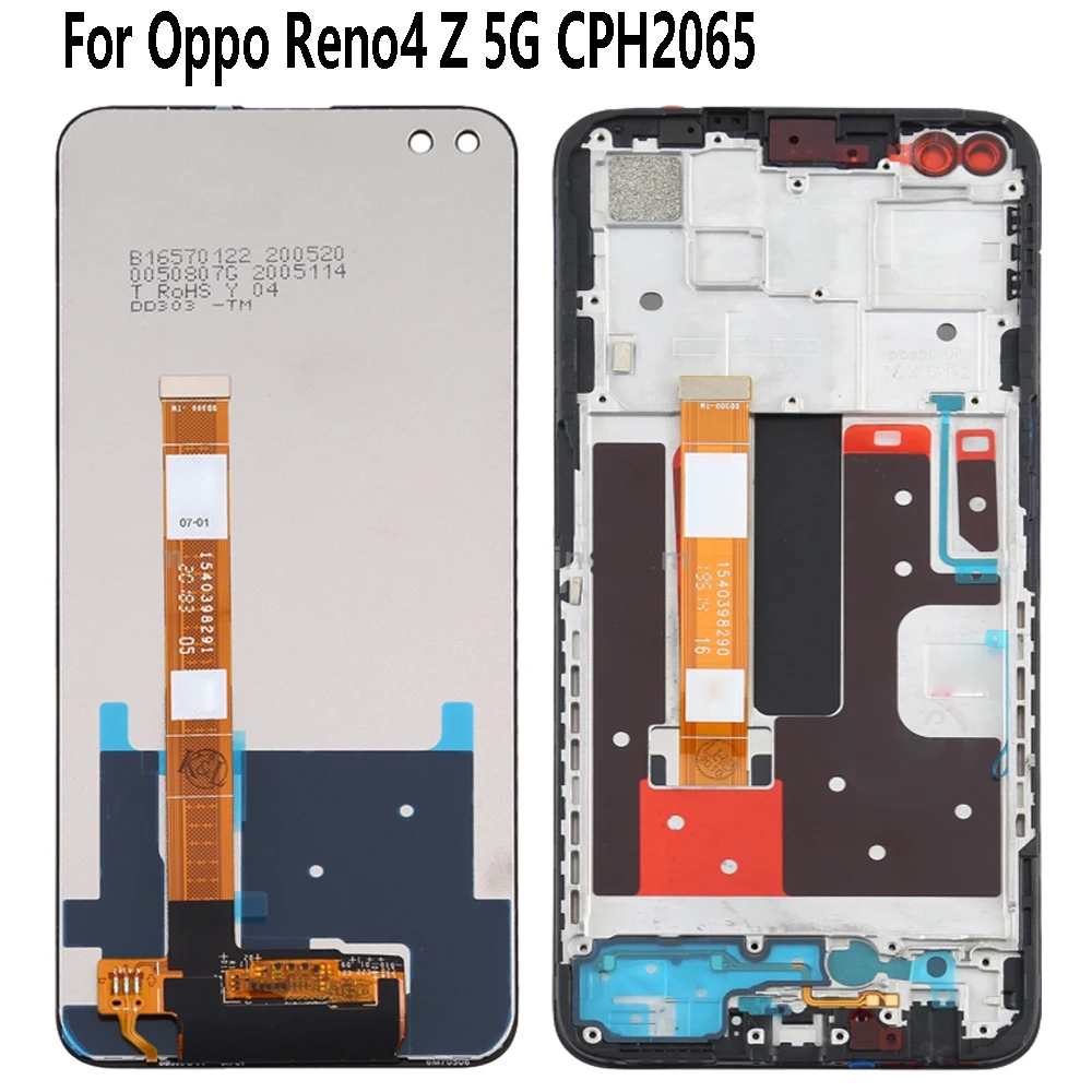 ЖК-дисплей 6 57 дюйма для OPPO Reno4 Z 5G CPH2065 сенсорный экран дигитайзер панель стекло в